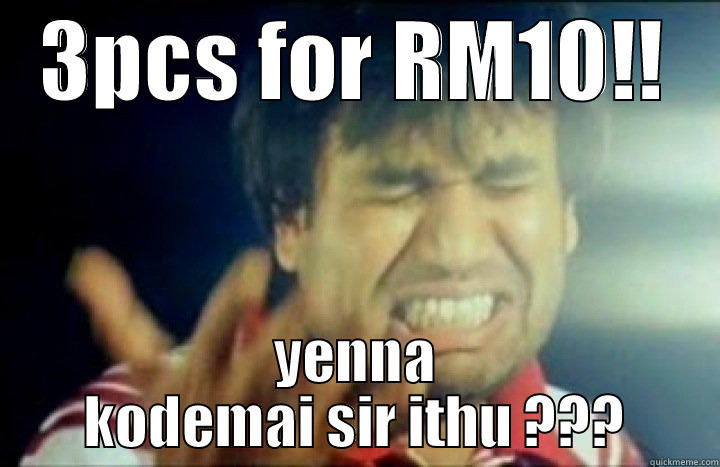 3PCS FOR RM10!! YENNA KODEMAI SIR ITHU ??? Misc