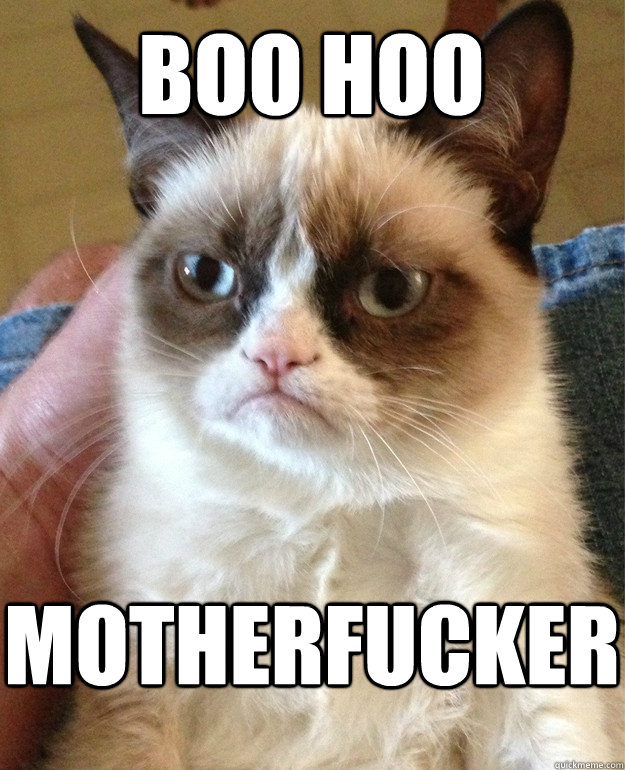 BOO HOO MOTHERFUCKER  Grumpy Cat