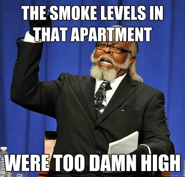 The smoke levels in that apartment were too damn high  Jimmy McMillan