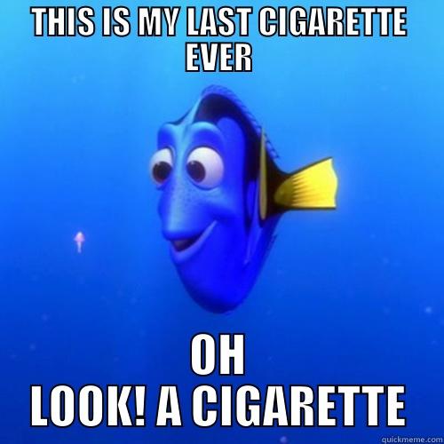 THIS IS MY LAST CIGARETTE EVER OH LOOK! A CIGARETTE dory
