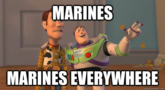 Marines marines everywhere - Marines marines everywhere  Toy Story Everywhere