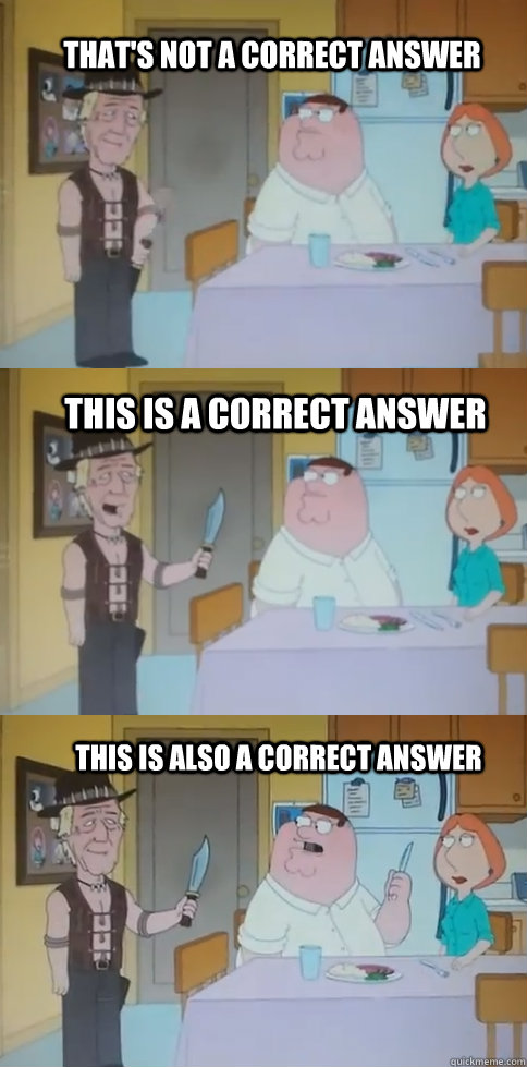 That's not a correct answer This is a correct answer This is also a correct answer - That's not a correct answer This is a correct answer This is also a correct answer  Not a Knife