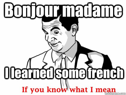 Bonjour madame I learned some french - Bonjour madame I learned some french  Misc