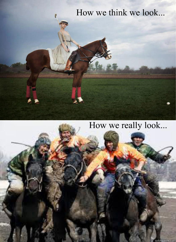 How we think we look... How we really look...  Polo Problems