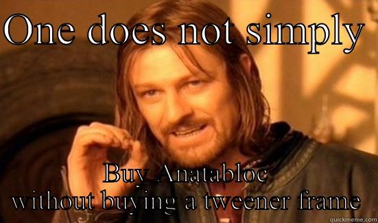 ONE DOES NOT SIMPLY  BUY ANATABLOC WITHOUT BUYING A TWEENER FRAME Boromir