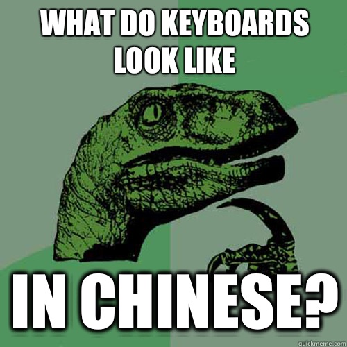 What do keyboards look like In Chinese? - What do keyboards look like In Chinese?  Philosoraptor