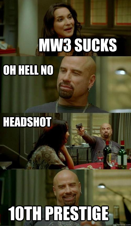 MW3 SUCKS 10TH PRESTIGE  OH HELL NO HEADSHOT  Skinhead John