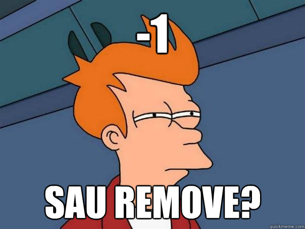 -1 Sau remove?  Futurama Fry