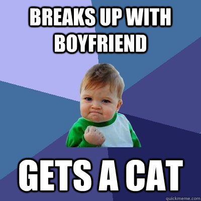 breaks up with boyfriend Gets a cat - breaks up with boyfriend Gets a cat  Success Kid