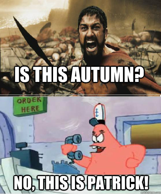 IS THIS AUTUMN? NO, THIS IS PATRICK!  