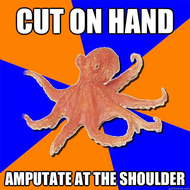 Cut on hand amputate at the shoulder  Online Diagnosis Octopus