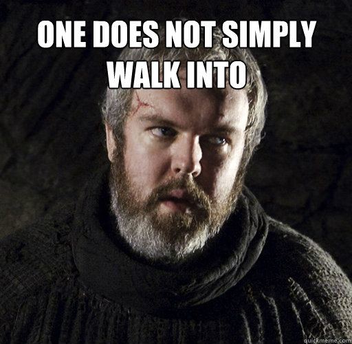 one does not simply walk into   
