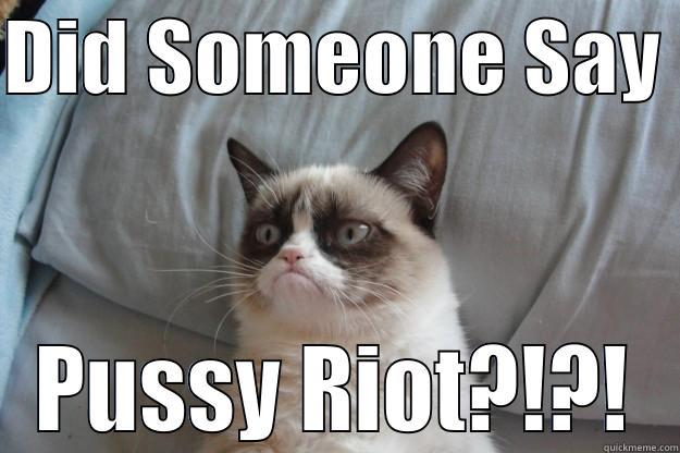 DID SOMEONE SAY  PUSSY RIOT?!?! Grumpy Cat