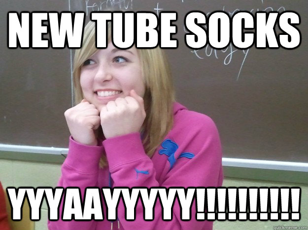 NEW TUBE SOCKS YYYAAYYYYY!!!!!!!!!! - NEW TUBE SOCKS YYYAAYYYYY!!!!!!!!!!  Excited Kelsey