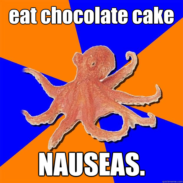 eat chocolate cake NAUSEAS.  Online Diagnosis Octopus