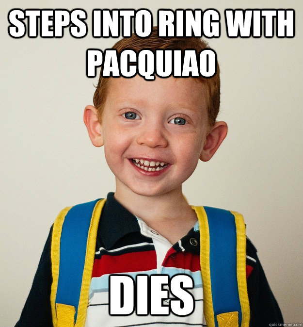 steps into ring with pacquiao dies  Pre-School Freshman