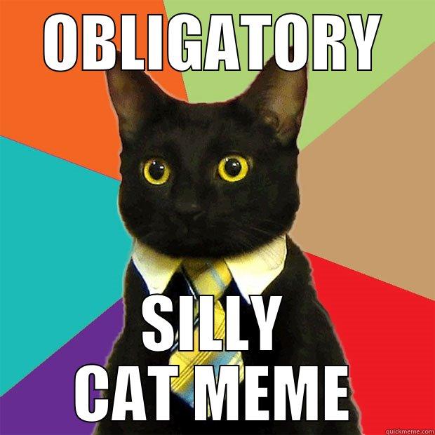 To help cheer you up, here's my - OBLIGATORY SILLY CAT MEME Business Cat