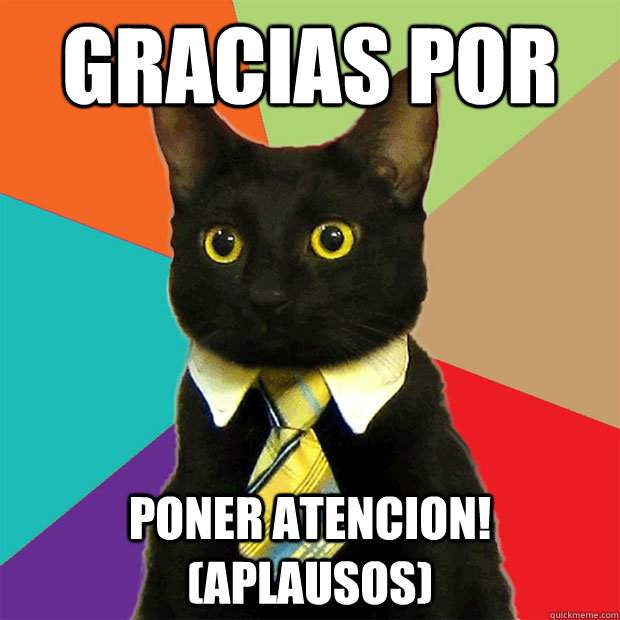 Gracias Por Poner Atencion! (APLAUSOS)   Business Cat