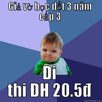 GIẢ VỜ HỌC DỐT 3 NĂM CẤP 3 ĐI THI ĐH 20.5Đ Success Kid