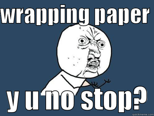 WRAPPING PAPER    Y U NO STOP? Y U No