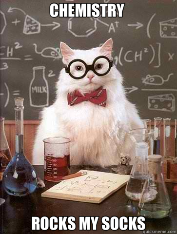 CHEMISTRY  ROCKS MY SOCKS - CHEMISTRY  ROCKS MY SOCKS  Chemistry Cat