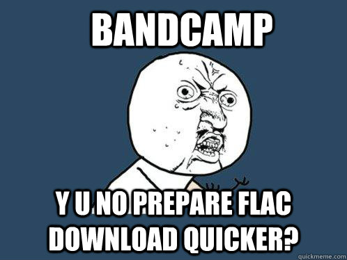 bandcamp y u no prepare flac download quicker?  Y U No