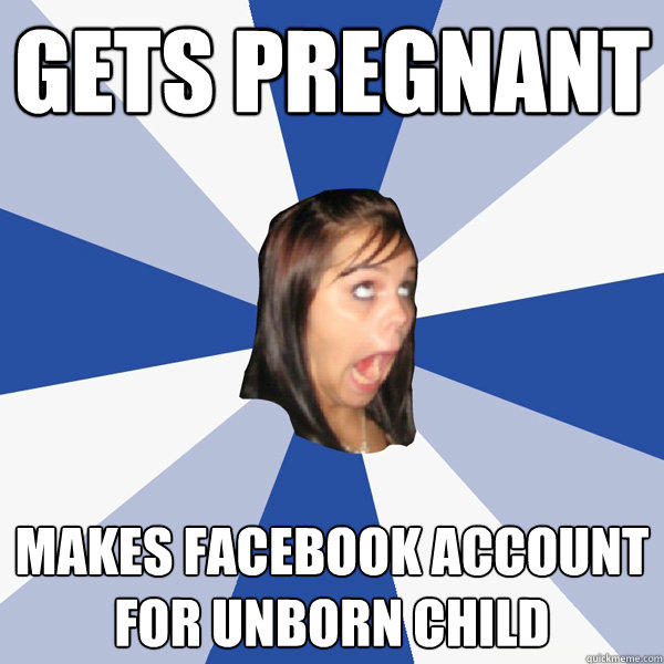 gets pregnant makes facebook account for unborn child  