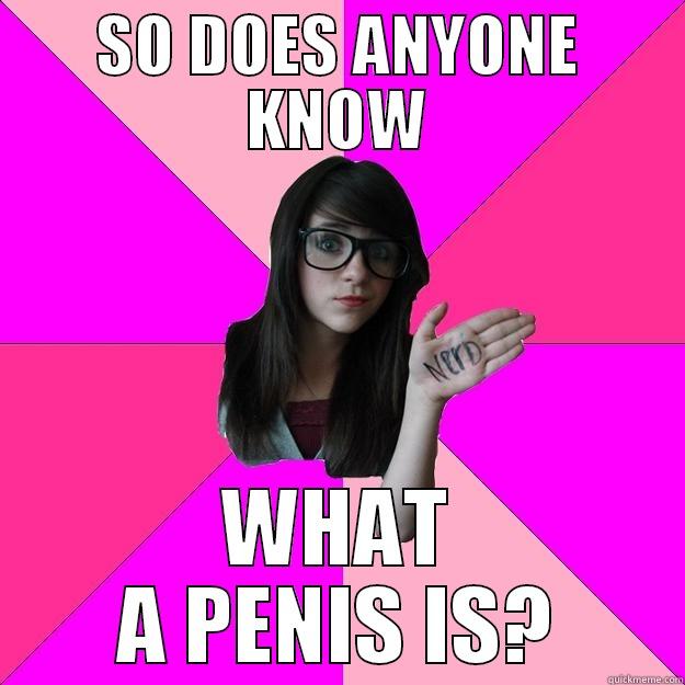 SO DOES ANYONE KNOW WHAT A PENIS IS? Idiot Nerd Girl