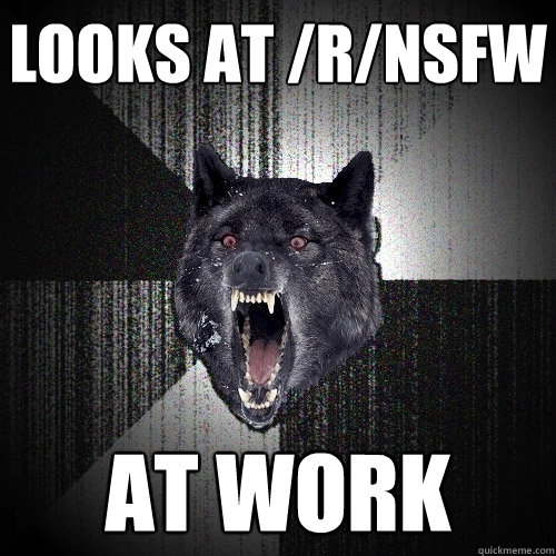 Looks at /r/nsfw At Work  Insanity Wolf