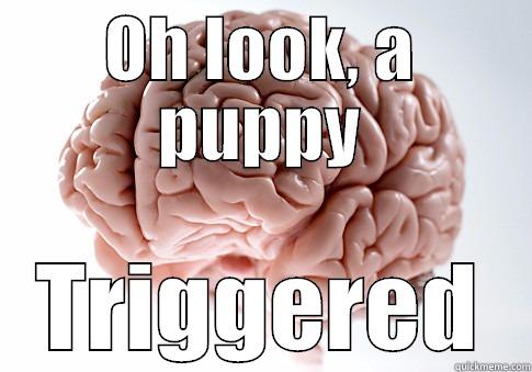 OH LOOK, A PUPPY TRIGGERED Scumbag Brain