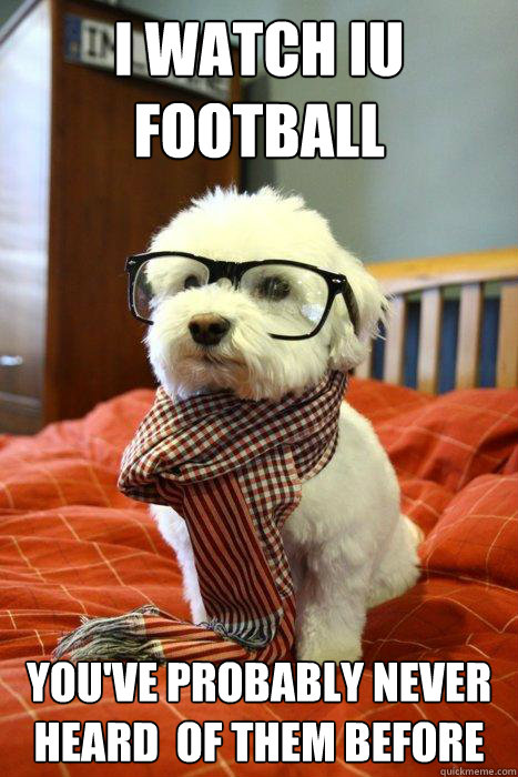 I watch IU Football You've probably never heard  of them before  Hipster Dog