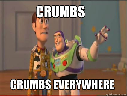 Crumbs Crumbs Everywhere  woody and buzz