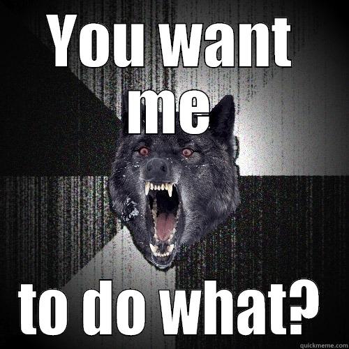 YOU WANT ME TO DO WHAT? Insanity Wolf