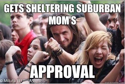 Gets sheltering suburban mom's Approval   Ridiculously Photogenic Metalhead