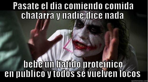 PASATE EL DIA COMIENDO COMIDA CHATARRA Y NADIE DICE NADA  BEBE UN BATIDO PROTEÍNICO EN PUBLICO Y TODOS SE VUELVEN LOCOS  Joker Mind Loss