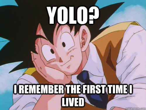 yolo? I remember the first time I lived  Condescending Goku