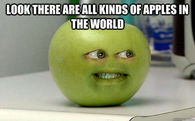 look there are all kinds of apples in the world   Pear