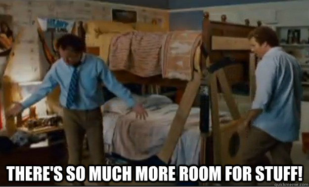  There's so much more room for Stuff!  Stepbrothers Activities