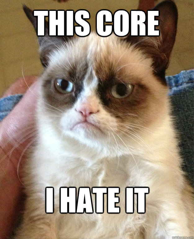 This Core I hate it  Grumpy Cat