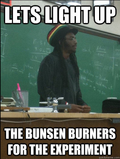 Lets light up the bunsen burners for the experiment  Rasta Science Teacher