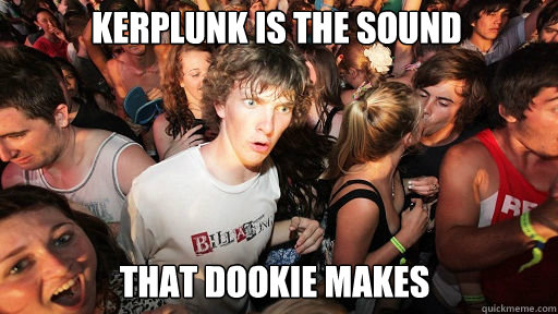 kerplunk is the sound that dookie makes - kerplunk is the sound that dookie makes  Sudden Clarity Clarence