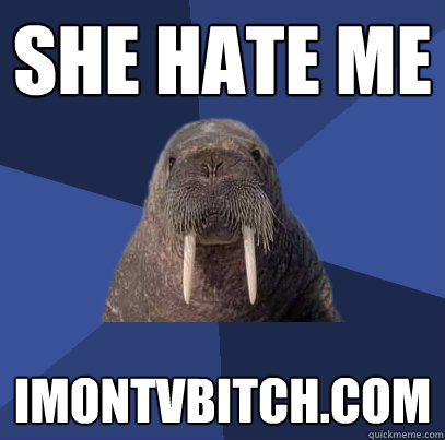 SHE HATE ME imontvbitch.com  Web Developer Walrus