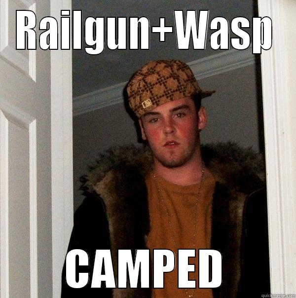 To all the guys that don't know what a wasp is for - RAILGUN+WASP CAMPED Scumbag Steve