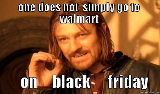 ONE DOES NOT  SIMPLY GO TO WALMART         ON     BLACK      FRIDAY    Boromir