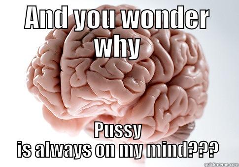 AND YOU WONDER WHY PUSSY IS ALWAYS ON MY MIND??? Scumbag Brain