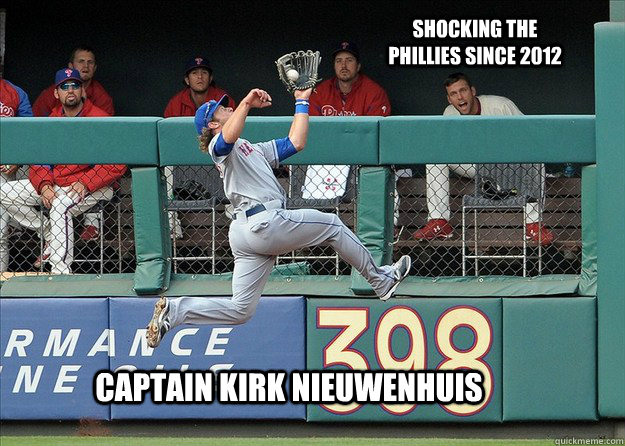 Captain Kirk Nieuwenhuis Shocking the Phillies since 2012  Captain Kirk Mets