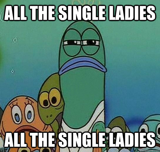 all the single ladies all the single ladies - all the single ladies all the single ladies  Serious fish SpongeBob