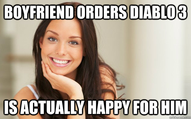 Boyfriend orders Diablo 3 Is actually happy for him - Boyfriend orders Diablo 3 Is actually happy for him  Good Girl Gina