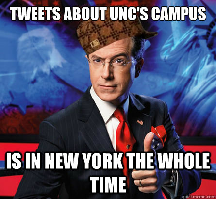 Tweets about UNC's campus is in new york the whole time  