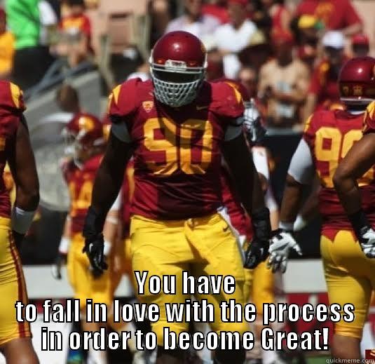  YOU HAVE TO FALL IN LOVE WITH THE PROCESS IN ORDER TO BECOME GREAT! Misc